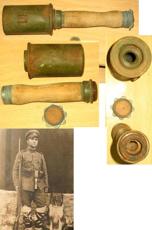 BULGARIAN WW2 STICK GRENADE MARKED 1943 - Click Image to Close